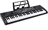 Souidmy C-140 Beginner Piano Keyboard, Full-size 61 Key Electric Keyboard with Bluetooth, Dual Power Supply, Portable Keyboard with Microphone and Power Supply
