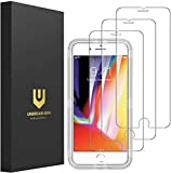 UNBREAKcable Shatterproof Screen Protector for iPhone 8 Plus /7 Plus [3-Pack] [99.99% HD Clear] [Easy Installation Frame] [Full Coverage] [Bubble Free] [Anti-Scratch] 9H Tempered Glass for Apple 5.5"