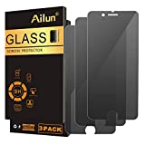 Ailun Screen Protector for iPhone 8 Plus 7 Plus Privacy Anti Glare 3Pack Anti Spy Private Tempered Glass [Black]