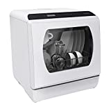 Portable Countertop Dishwasher, 5 Washing Programs Mini Dishwasher with 5 L Built-in Water Tank & Inlet Hose,Baby Care, Glass & Fruit Wash for Small Apartment, Dorms, RVs -White