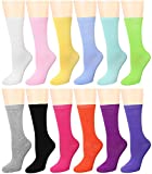 12 Pairs Women's Crew Socks (12 Assorted) 446-4-B96004