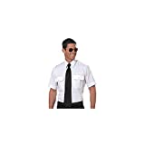 Van Heusen Mens Pilot Shirt - White- Short Sleeve - 16 1/2