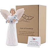 Angel Figurine of Friendship, Cat Memorials, Pet Loss Gifts, Passed Away Cat Gifts, Remembrance Gifts for Grieving Pet Owners, Hand Carved Praying Angel Sculpture