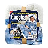Ontel Huggle Hoodie Ultra Plush Blanket, Blue Tie-Dye