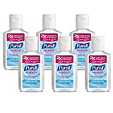 Purell Advanced Hand Sanitizer Refreshing Gel, Clean Scent, 2 fl oz Travel Size Flip Cap Bottle (Pack of 6) – 3155-04-EC