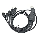 CSTESVN 5 in 1 USB Charger Cable Cord Compatible with Nintendo Wii U, DS Lite, New 3DS XL, New 3DS, 3DS XL, 3DS, New 2DS XL, New 2DS, 2DS XL, 2DS, DSi XL, DSi, Gameboy Advance SP, PSP 1000 2000 3000