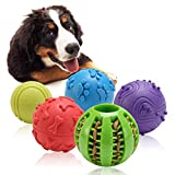 Interactive Dog Toys Ball - 5 Pack Different Functions Rubber Balls - Dog Squeaky Balls, Durable Dog Chew Ball, Dog Treat Ball Food Dispensing Toy for Teething, Fit for Small Medium Large Dogs