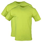 Gildan Men's DryBlend Workwear T-Shirts with Pocket, 2-Pack, Safety Green, X-Large