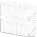 10 Pack Muslin Burp Cloths Large 20" by 10" 100% Cotton, Hand Wash Cloth 6 Layers Extra Absorbent and Soft
