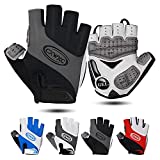 Cycling Gloves for Men Women - Breathable Gel Road Mountain Bike Riding Gloves - Anti-Slip Half Finger Glove for Fitness Cycling Training Outdoor Sports