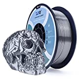 ZIRO Silk PLA Filament 1.75mm,3D Printer Filament PLA Silky Series 1.75mm 1KG(2.2lbs),Silver Gray