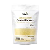 Candelilla Wax 100% Pure & Natural, Vegan - Vegetable Wax; Food & Cosmetic Grade; 4 oz by Nuvia Organics