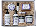 Lilac & Gooseberry Deluxe Gift Box | Perfume, Lotion, Body Wash, Scrub, Candle, Cream, Soap, Lip Balm | Full Size Items | with Bow and Card | Yennefer Scent of a Sorceress by Bella Des Natural Beauty