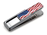 M-CLIP USA American Flag Stars & Stripes Money Clip, Cash and Credit Card Holder, Metal Wallet Alternative (Natural)
