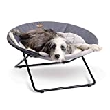 K&H PET PRODUCTS Cozy Cot Elevated Pet Bed, Dish Chair for Dogs and Cats, Machine Washable, Gray, Large 30 Inches