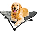 Elevated Dog Bed Steel Frame Foldable, Comfortable Portable Washable & Breathable, Hammock Chair for Dogs Medium and Small, Dog beds for Camping, relieves Stress and Pain in Your pet's Joints