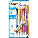 BIC Mechanical Pencil, Refillable, Rubbergrip.7mm, 5/Pack, Assorted (BICMV7P51BK)