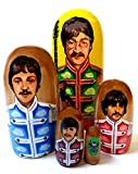 Great Russian Gifts The Beatles SGT. Pepper 4.5" Nesting Doll 5-Piece Russian Matryoshka Set