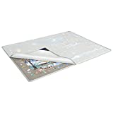 Becko US Jigsaw Puzzle Board with Puzzle Dust-Proof Cover for Puzzles Up to 1500 Pieces Portable Jigsaw Board Puzzle Mat for Puzzle Storage Puzzle Saver, Non-Slip Surface (Gray)