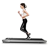 RHYTHM FUN Treadmill Under Desk Treadmill Folding Portable Walking Treadmill with Wide Tread Belt Super Slim Mini Quiet Slow Running Treadmill with Smart Remote and Workout App for Home and Office