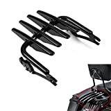 PBYMT Gloss Black Detachable Stealth Mounting Luggage Rack Compatible for Harley Touring Street Glide Road King Electra Glide 2009-2023 (Vivid Black)