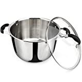 AVACRAFT 18/10 Tri-ply Stainless Steel Multipurpose Pot, Dutch Oven Casserole Stock pot with Lid, Ergonomic Heat Proof Handles, Best Chef’s Pan with Glass Lid in Pots and Pans (5 Quart)