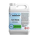 Cesco Solutions Ferric Chloride – High Concentration Chloride Solution – Wide Applications – Ideal as Etchant Solution, Jewelry Making, Coagulant for Water Treatment (1 Quart)
