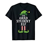 Grad Student Elf Matching Family Group Christmas Party PJ T-Shirt