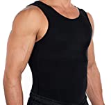 Esteem Apparel New Mens Compression Shirt Slimming Body Shapewear Undershirt (Black, Large)