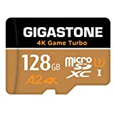 [5-Yrs Free Data Recovery] Gigastone 128GB Micro SD Card, 4K UHD Game Turbo, MicroSDXC Memory Card for Nintendo-Switch, Read/Write 100/50 MB/s, DJI, GoPro, Action Camera, A2 V30, UHS-I U3, C10