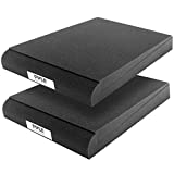 Sound Dampening Speaker Riser Foam - Audio Acoustic Noise Isolation Platform Pads Recoil Stabilizer w/ Rubber Base Pad For Studio Monitor, Subwoofer, Loud Speakers - Pyle PSI03 (9 x 12 x 2 Inch, Pair)
