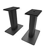 Kanto SP9 9" Speaker Stands | Designed for 3" to 4" Desktop and Bookshelf Speakers | Reduced Vibration | Heavy Steel with Foam Padding | 30° Rotating Top Plate | Hidden Cable Design | Black | Pair