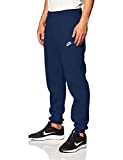 Nike Men's Sportswear Club Fleece Jogger Pants BV2737 (Midnight Navy/Midnight Navy/White, Large)