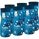 Gerber Puffs Cereal Snack, Blueberry, 6 Count