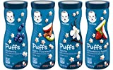 Gerber Graduates Puffs Cereal Snack, Variety (Blueberry, Apple Cinnamon, Vanilla, Strawberry Apple)1.48 Oz,(Pack -4)