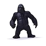 RECUR Toys Standing Gorilla King Kong Toys 6.2 inch, Wildlife Animal Lifelike Ape Soft Hand-Painted Skin Texture Toys for Kids, Realistic Western Lowland Gorilla Replica Figurines for Collectors 3+