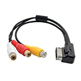 cablecc AMI MMI to 3 RCA Audio Video Cable Female DVD Video and Audio Input Cable for Audi A1 A7 A8 VW Car