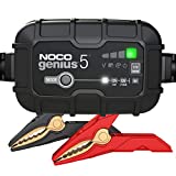 NOCO GENIUS5, 5A Smart Car Battery Charger, 6V and 12V Automotive Charger, Battery Maintainer, Trickle Charger, Float Charger and Desulfator for AGM, Motorcycle, Lithium and Deep Cycle Batteries
