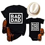 Father and Son Matching Outfits, Rad Dad Rad Like Dad Outfit, Funny Daddy and Baby Outfit, Father's Day Gift for Dad