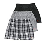 Polo Ralph Lauren Classic Fit 3 Packaged Woven Boxers Bengal Stripe/Stockton Plaid/Polo Black MD