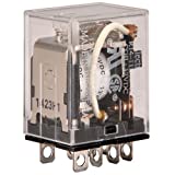 NTE Electronics R14-11D10-12 Series R14 General Purpose DC Relay, DPDT Contact Arrangement, 10 Amp, 12 VDC