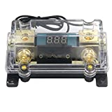 ZOOKOTO 250A Fuse Holder,Car Stereo Audio Led Display Digital Voltage Inline ANL Fuse Holder 0 2 4 Gauge in Out with 250 Amp Fuse