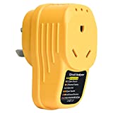 RV Surge Protector 30 Amp, Briidea Adapter Circuit Analyzer with LED Indicator Light, 30 Amp Male to 30 Amp Female for RV Trailer, Yellow