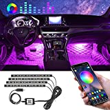 Interior Car Lights Winzwon Car Accessories for Women, Car Led Lights, Gifts for Men, APP Control Inside Car Decor with USB Port, Music Sync Color Change Lights for Jeep Truck, 12V