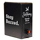 Sail Away Coffee Cold Brew Coffee Box Taps- Less Acidic Coffee Beverages | 120mg Caffeine, Gluten Free, Organic, Keto, Classic Black, 96 Fl. Oz.