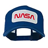 NASA Logo Embroidered Patched Mesh Back Cap - Royal OSFM