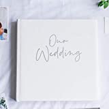 Your Perfect Day Wedding Photo Album White & Silver  Blank Wedding Scrapbook Album  Pictures & Photos Stored Safely Marriage Albums  12 inch Square - 2 x Pockets, Wedding Gift