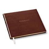 Gallery Leather Guest Book Acadia Tan 7"x9"