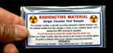 United Nuclear Geiger Counter Test Card
