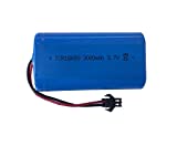3.7V 3000mAh ICR18650 Rechargeable Battery Pack with SM 2P Plug